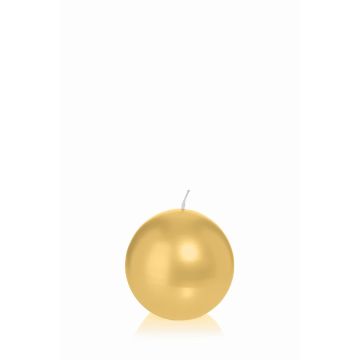 Vela de bola ROSELLA, dorada, Ø6cm, 10h - Made in Germany