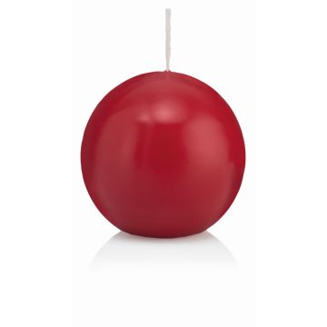 Vela de bola MAEVA, rojo oscuro, Ø6cm, 10h - Made in Germany