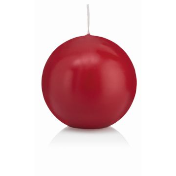 Vela de bola MAEVA, rojo oscuro, Ø7cm, 16h - Made in Germany