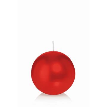 Vela de bola MAEVA, roja, Ø8cm, 25h - Made in Germany