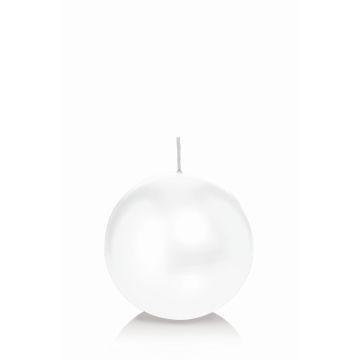 Vela de bola MAEVA, blanca, Ø8cm, 25h - Made in Germany