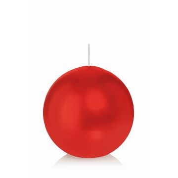 Vela de bola MAEVA, roja, Ø10cm, 46h - Made in Germany