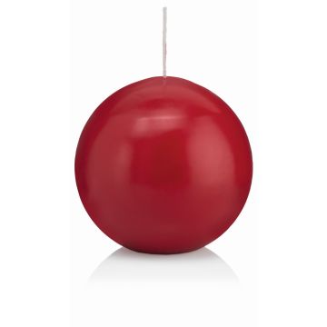 Vela de bola MAEVA, rojo oscuro, Ø10cm, 46h - Made in Germany