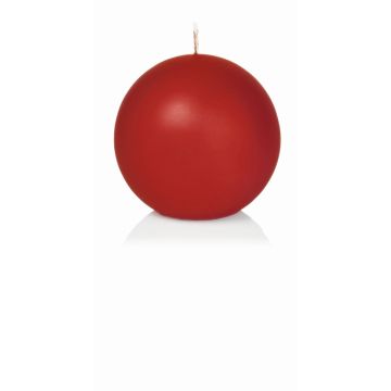 Vela de bola MAEVA en papel celofán, roja, Ø7cm, 25h - Made in Germany