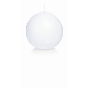 Vela de bola MAEVA en papel celofán, blanco, Ø7cm, 25h - Made in Germany