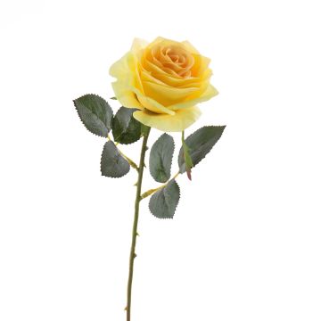 Rosa artificial SIMONY, amarillo, 45cm, Ø8cm