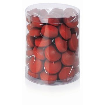 Velas flotantes ORNELLA, 50 piezas, rojo, Ø4,8cm, 5h