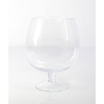 Copa de cristal / Copa de brandy LIAM con pie, transparente, 24cm, Ø19cm