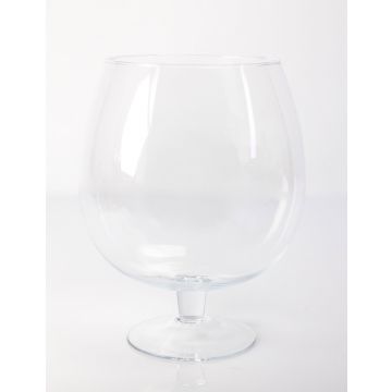 Copa de cristal / Copa de brandy LIAM con pie, transparente, 30cm, Ø23cm