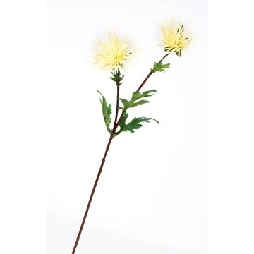 Flor textil crisantemo ESTELLE, crema, 70cm, Ø8-10cm