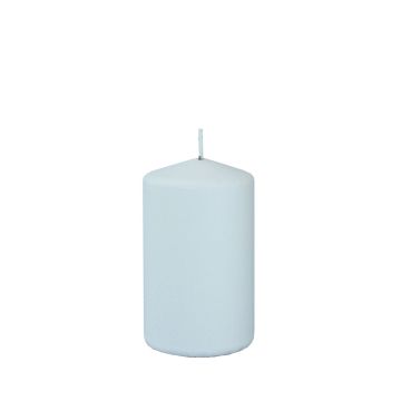 Vela pilar LYCANTHIA, pastel helado, azul cielo, 10cm, Ø6cm, 33h