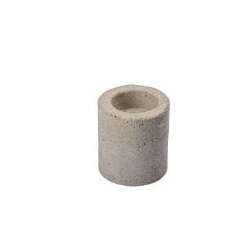 Soporte para velas JUANJO con aspecto de hormigón, para velas de té y velas de palo, gris hormigón, 6,5cm, Ø6cm