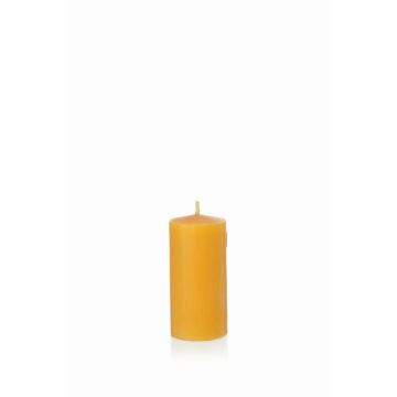 Vela de cera de abejas BABETTE, amarillo-natural, 10cm, Ø5cm, 30h - Made in Germany