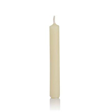 Velas largas MEDIALA, 20 piezas, crema, 9,6cm, Ø1,3cm, 1,5h