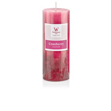 Vela perfumada rústica ASTRID, Cool Cranberry, rosa, 13cm, Ø6,8cm, 60h