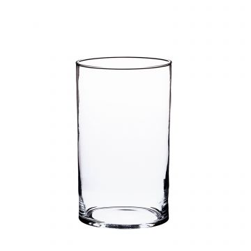 Transparente Juego de jarrones 25cm Ø 12cm INNA-Glas Set 4 x Jarrón cilíndrico de Cristal Sansa Pack de floreros 