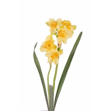 Flor de plástico Narcissus NEELA, amarillo, 50cm, Ø6cm