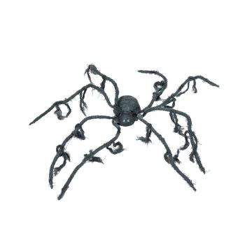 Araña de Halloween TARANTULLA, negra, función movimiento, LED, 110x110cm