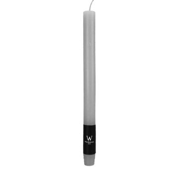 Vela larga AURORA, gris claro, 27cm, Ø2,2cm, 10h - Made in Germany