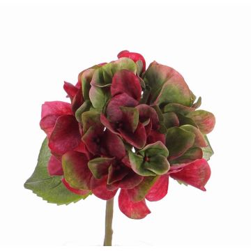 Hortensia de plástico CHIDORI, rojo-verde, 30cm, Ø13cm