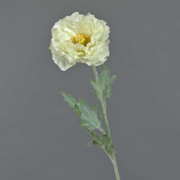 Amapola artificial BAHIRA, crema, 75cm, Ø13cm