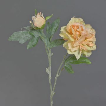 Peonía de plástico MALINA, nieve, salmón, 60cm, Ø12cm