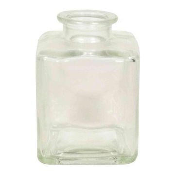 Jarrón en forma de botella SCOTT, frasco/redondo, transparente, 7x7x9cm