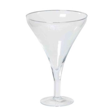 Copa de martini / copa de cóctel SACHA OCEAN con pie, embudo/redondo, transparente, 24,5cm, Ø17cm