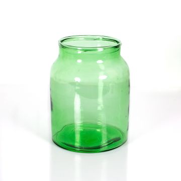 Farol de vidrio QUINN EARTH, reciclado, transparente-verde, 30cm, Ø21cm