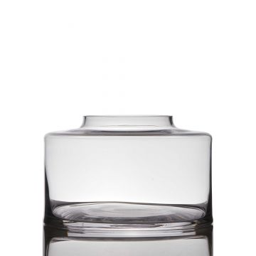 Bombonera de cristal ALMA, cilíndrica/redonda, transparente, 12,5cm, Ø19,5cm