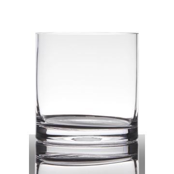 Portavelas para mesa SANSA EARTH, cilíndrico/redondo, transparente, 15cm, Ø15cm