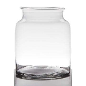 Bombonera de vidrio HANNA EARTH, cilíndrico/redondo, transparente, 23cm, Ø19cm