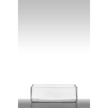 Cuenco para velas MIRJA, rectangular, transparente, 30x20x10cm