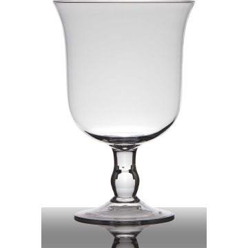 Jarrón florero de vidrio NOELLE sobre soporte, embudo/redondo, transparente, 24cm, Ø15,5cm