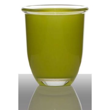Maceta FYNN, embudo/redondo, verde claro, 12cm, Ø11cm