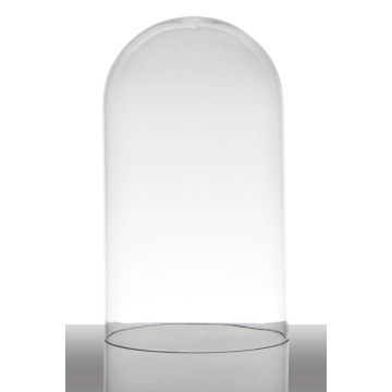 Campana de cristal ADELINA, cilíndrica/redonda, transparente, 28cm, Ø16.5cm
