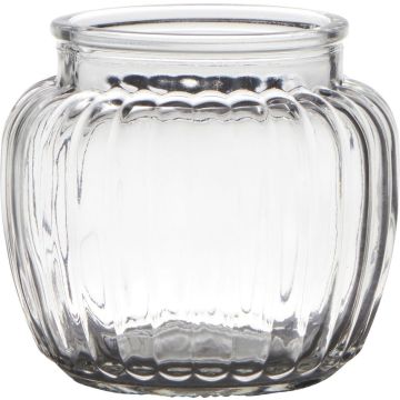 Jarrón para velas NOLAN, bola/redondo, transparente, 10,5cm, Ø11,5cm