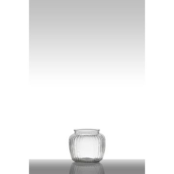 Jarrón para velas NOLAN, bola/redondo, transparente, 13cm, Ø15cm