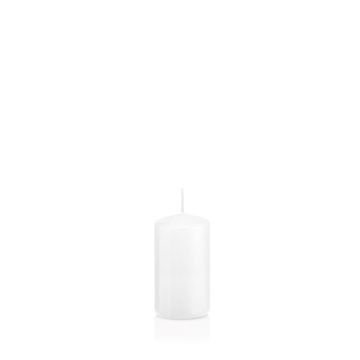 Vela votiva / vela de pilar MAEVA, blanco, 8cm, Ø4cm, 12h - Hecho en Alemania