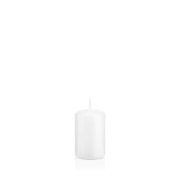 Vela votiva / vela de pilar MAEVA, blanco, 8cm, Ø5cm, 18h - Hecho en Alemania