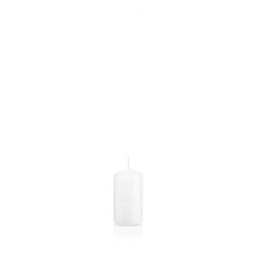 Vela votiva / vela de pilar MAEVA, blanco, 10cm, Ø5cm, 23h - Hecho en Alemania