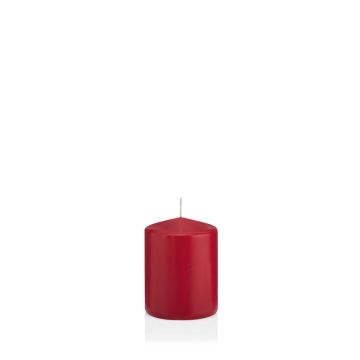 Vela votiva / vela de pilar MAEVA, rojo oscuro, 8cm, Ø6cm, 29h - Hecho en Alemania