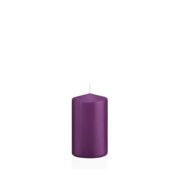Vela votiva / vela de pilar MAEVA, violeta, 10cm, Ø6cm, 33h - Hecho en Alemania