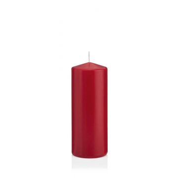 Vela votiva / vela de pilar MAEVA, rojo oscuro, 15cm, Ø6cm, 54h - Hecho en Alemania