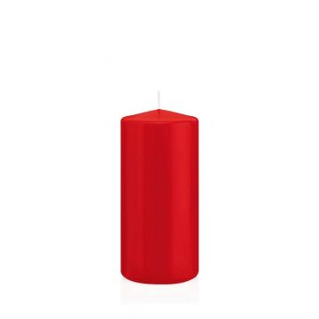 Vela votiva / vela de pilar MAEVA, roja, 15cm, Ø7cm, 63h - Hecho en Alemania
