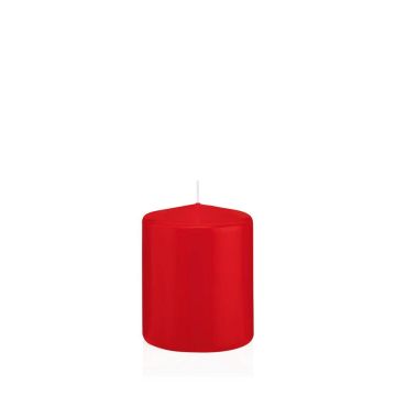 Vela votiva / vela de pilar MAEVA, roja, 10cm, Ø8cm, 37h - Hecho en Alemania