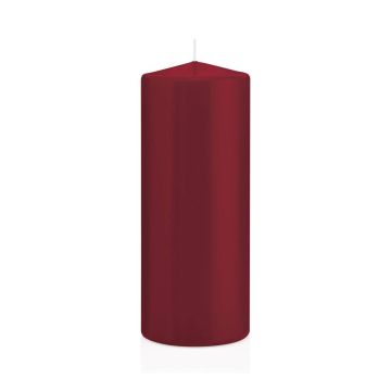 Vela votiva / vela de pilar MAEVA, burdeos, 20cm, Ø8cm, 119h - Hecho en Alemania