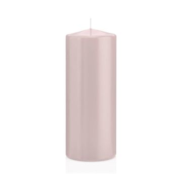 Vela votiva / vela de pilar MAEVA, rosa claro, 20cm, Ø8cm, 119h - Hecho en Alemania