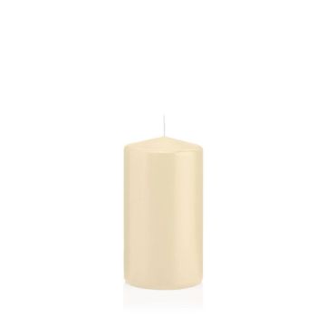 Vela votiva / vela de pilar MAEVA, crema, 13cm, Ø7cm, 52h - Hecho en Alemania