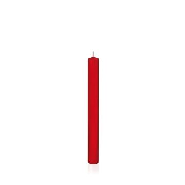 Cirio / vela larga TARALEA, roja, 25 cm, Ø2.3 cm, 14h - Fabricada en Alemania